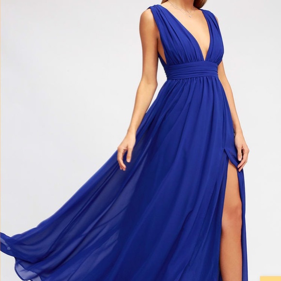 royal blue summer maxi dress